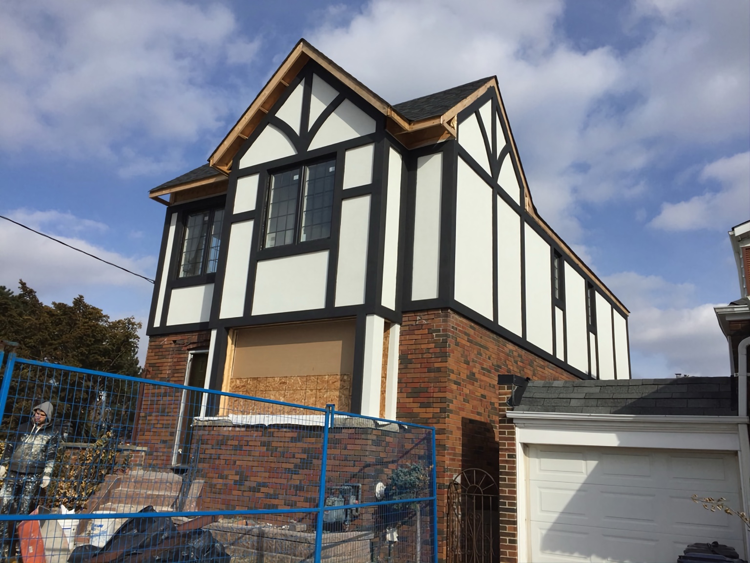 Tudor-Style Finish — Custom EIFS design